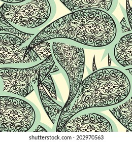 seamless pattern with paisley