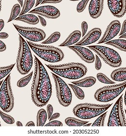 seamless pattern with paisley