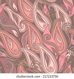 Seamless pattern with paisley.