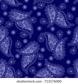 Seamless pattern with paisley