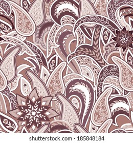 Seamless pattern . Paisley colorful background.Vector illustration