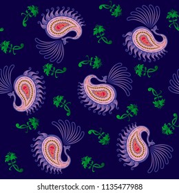 seamless pattern with paisley design
