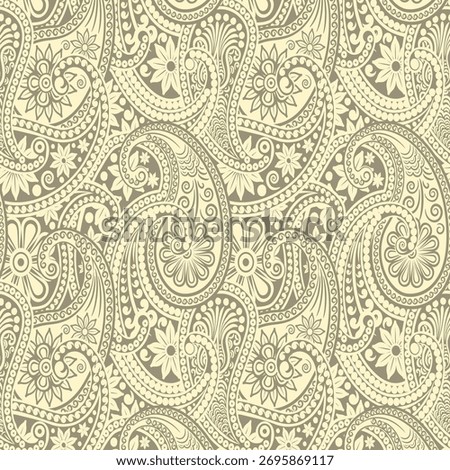 seamless pattern with paisley. Floral wallpaper. Decorative ornament for fabric, textile, wrapping paper. Traditional oriental seamless paisley pattern.