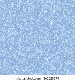 Seamless Pattern. Paisley Flowers Illustration Design Elements