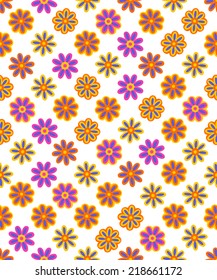 Seamless, pattern  paisley flowes on a white  background, vector illustration