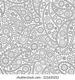 seamless pattern with paisley ornament