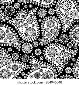 seamless pattern with paisley ornament