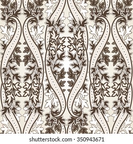 Seamless pattern with paisley ornament. Multicolor background in Eastern style. Ornate floral decor for wallpaper. Vector illustration