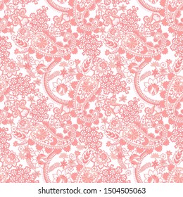 Seamless pattern with paisley ornament. Ornate floral decor. Vector illustration