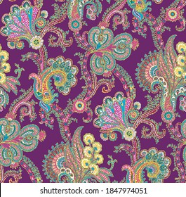 
Paisley sin soldadura para papeles de pared, Baldosas de pared, telas, papel de envoltura, decoración. Bright batik. Diseño para textil, cubierta, adorno, fondo, papel de regalo, Cortina textil, ropa, etc.