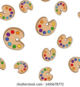 Seamless pattern from the palette to draw in Doodle style. Vector illustration.