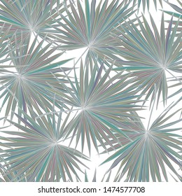 Seamless pattern with palm leaves. Abstract texture.