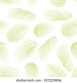 Seamless pattern with palm leaves background