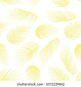 Seamless pattern with palm leaves background