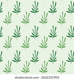 Seamless pattern with palm leaves on black background