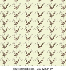 Seamless pattern with palm leaves on black background