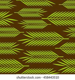 Seamless pattern with palm leaves ornament