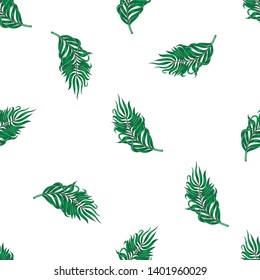 Seamless pattern with palm leaves. Vector.