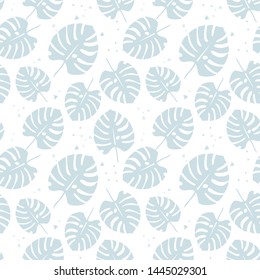Seamless pattern with palm leaves. Vector illustration