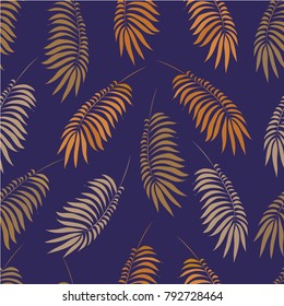 
Seamless pattern with palm stylized branches vector illustration