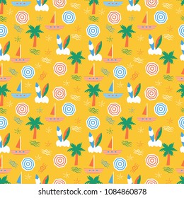 seamless pattern with Palm Tree