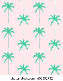 Seamless pattern. Palm tree background. Vector illustration. Perfect for invitations, greeting cards, wrapping paper, posters, fabric print.