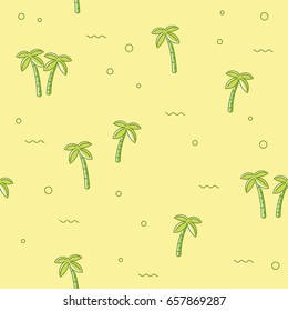 Seamless pattern with palm tree. Vector background for web or the Texture of trees for printing on fabric.