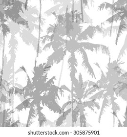 Seamless pattern with palm trees 