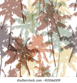 Seamless pattern with palm trees
