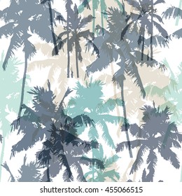 Seamless pattern with palm trees
