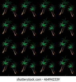 Seamless pattern with palm trees. 