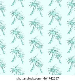 Seamless pattern with palm trees. 