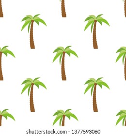 Seamless Pattern with palm trees. Colorful summer background. Vector illustration
