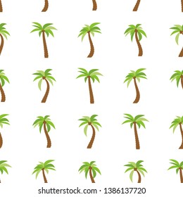 Seamless Pattern with palm trees. Colorful summer background. Vector illustration