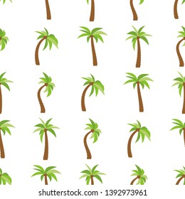 Seamless Pattern with palm trees. Colorful summer background. Vector illustration