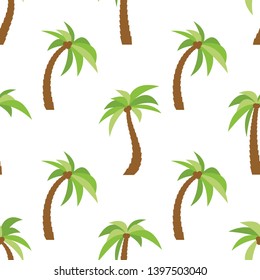 Seamless Pattern with palm trees. Colorful summer background. Vector illustration