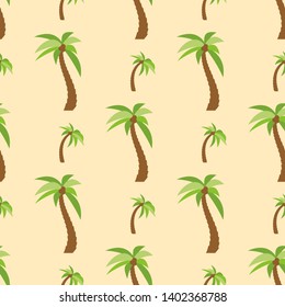 Seamless Pattern with palm trees. Colorful summer background. Vector illustration