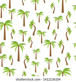 Seamless Pattern with palm trees. Colorful summer background. Vector illustration