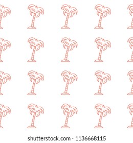Seamless pattern with palm trees. Design for postcard, invitation, banner.