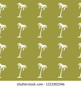 Seamless pattern with palm trees. Design for postcard, invitation, banner.