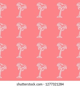Seamless pattern with palm trees. Design for postcard, invitation, banner.