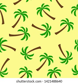 Seamless pattern with palm trees. Ideal for textiles, packaging, paper printing, simple backgrounds and textures.