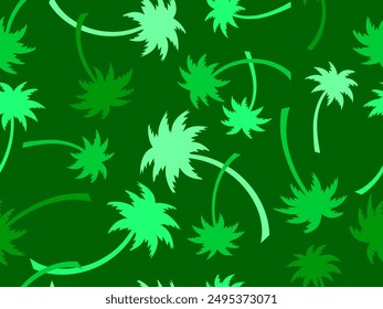 Seamless pattern with palm trees. Summer time, wallpaper with tropical palm trees pattern. Design for printing t-shirts, banners and promotional items. Vector illustration