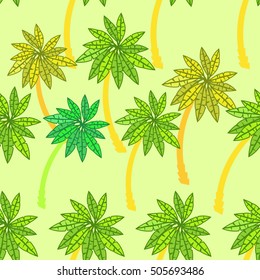 seamless pattern of palm trees vector illustration