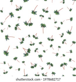 Seamless pattern with palms. Good for clothing and textiles. 