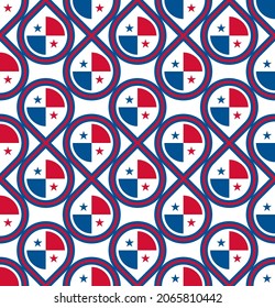 seamless pattern of panama flag. vector illustration