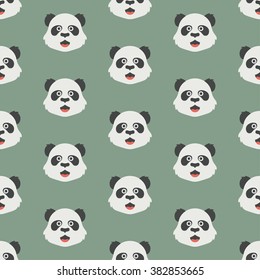 Seamless pattern with panda, cute panda vector art background design for  wallpaper and fabric, web page background, surface textures.