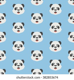 Seamless pattern with panda, cute panda vector art background design for  wallpaper and fabric, web page background, surface textures.