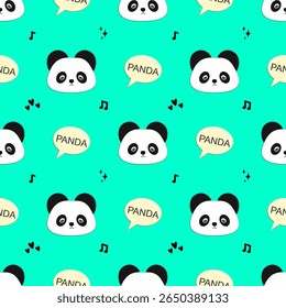 padrão perfeito com panda, padrões de tecido, papel de embrulho para presente, estojo de telefone, tampa do notebook 