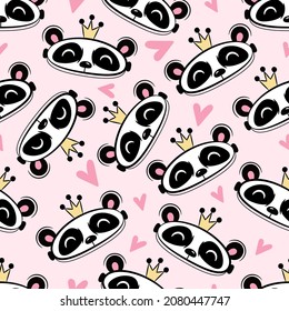 seamless pattern panda sleep mask